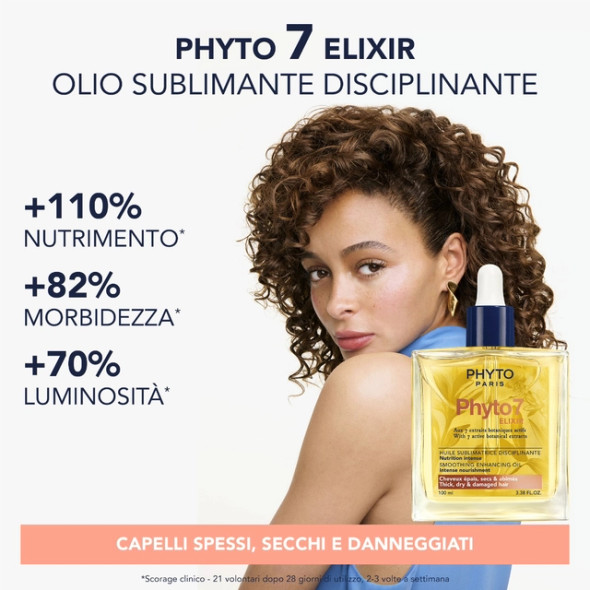 Phyto - Olio Sublimante Disciplinante Capelli Secchi e Danneggiati Confezione 100 Ml