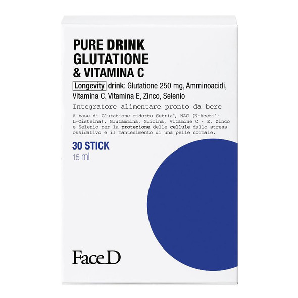 Face D - Pure Drink Glutatione e Vitamina C Confezione 30 Stick