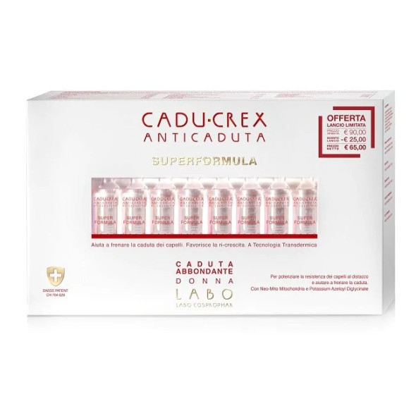 Cadu-crex Superformula Caduta Abbondante Donna Confezione 20 Fiale Da 3,5 Ml