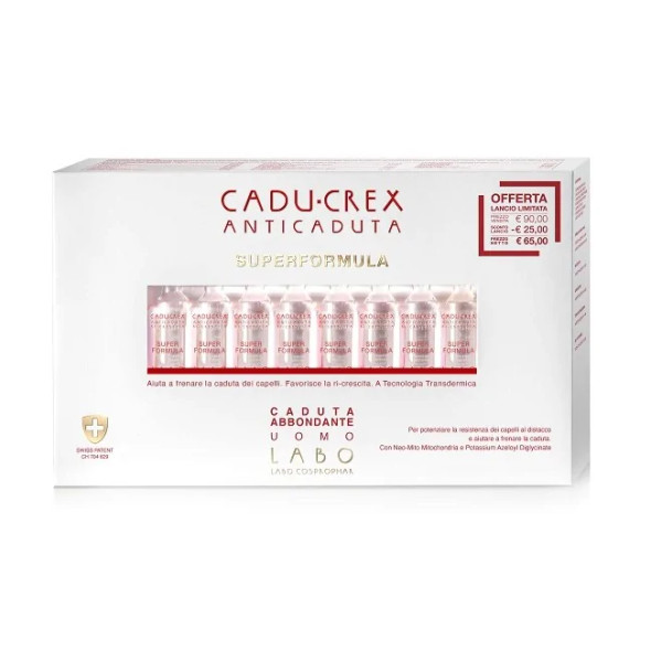 Cadu Crex Superformula Caduta Abbondante Uomo  Confezione 20 Fiale da 3,5 ml ciascuna Cadu Crex Superformula Caduta Abbondante Uomo  Confezione 20 Fiale da 3,5 ml ciascuna