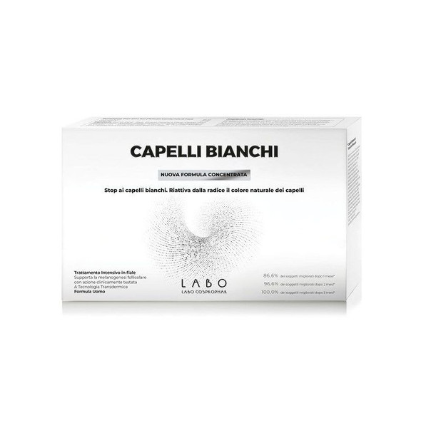 Labo Riduzione Capelli Bianchi Nuova Formula Concentrata Confezione 20 Fiale Labo Riduzione Capelli Bianchi Nuova Formula Concentrata Confezione 20 Fiale