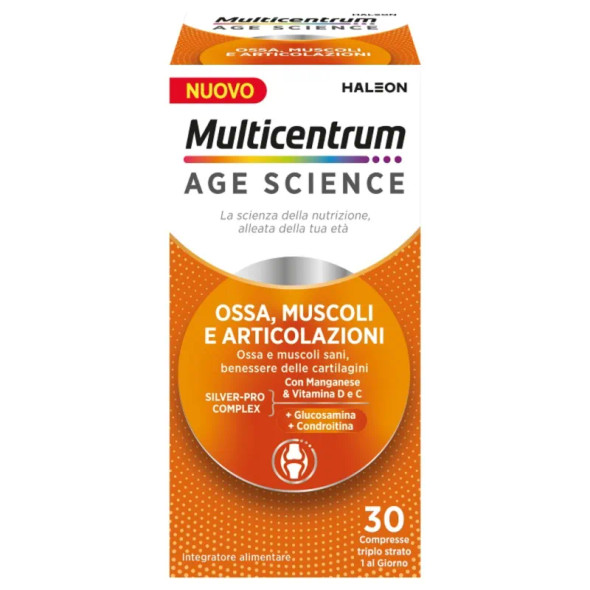 Multicentrum Age Science Integratore Ossa Muscoli e Articolazioni Confezione 30 Compresse Multicentrum Age Science Integratore Ossa Muscoli e Articolazioni Confezione 30 Compresse