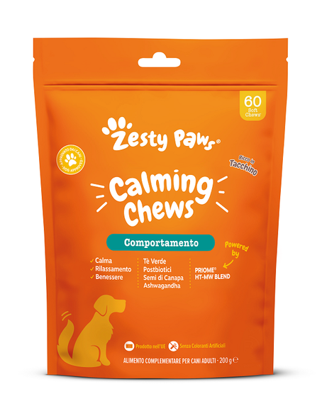 Zesty Pasws - Calming Complemento Comportamento Per Cani Adulti Confezione 60 Masticabili Zesty Pasws - Calming Complemento Comportamento Per Cani Adulti Confezione 60 Masticabili