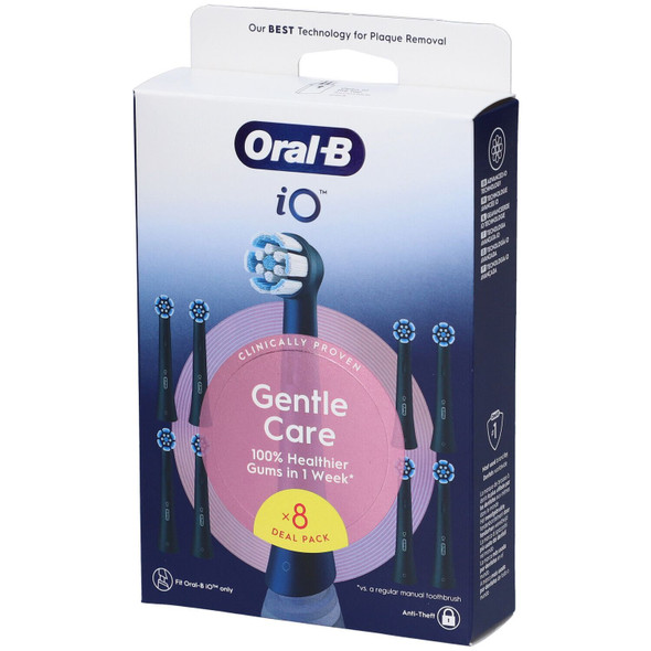 Oral-B - iO Power Refill Gentle Clean White Testine di Ricambio Confezione 8 Pezzi
