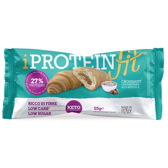 IproteinFit Croissant Proteico al Burro con Crema di Nocciole Confezione 50 Gr