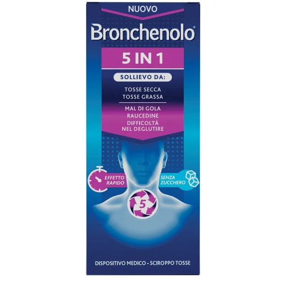 Broncheolo 5 In 1 Sciroppo Tosse e Raffreddore Confezione 120 Ml