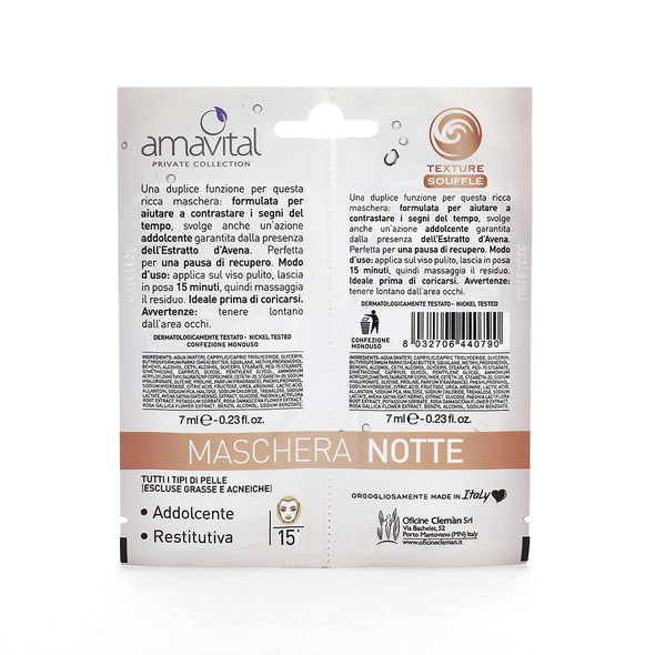 Oficine Cleman - Amavital Private Collection Maschera Viso Notte Confezione 2 Pezzi