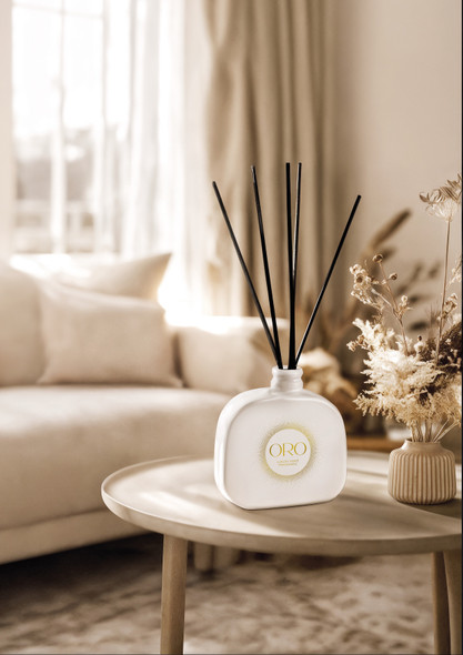 Oficine Cleman Exenthia Mediterranea Oro Luxury Home Fragrance Profumatore Ambiente a Midollino Confezione 500 Ml