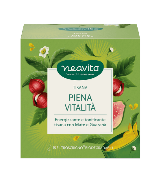 Neavita - Filtroscrigno Piena Vitalità Tisana Energizzante e Tonificante Confezione 15 Filtri