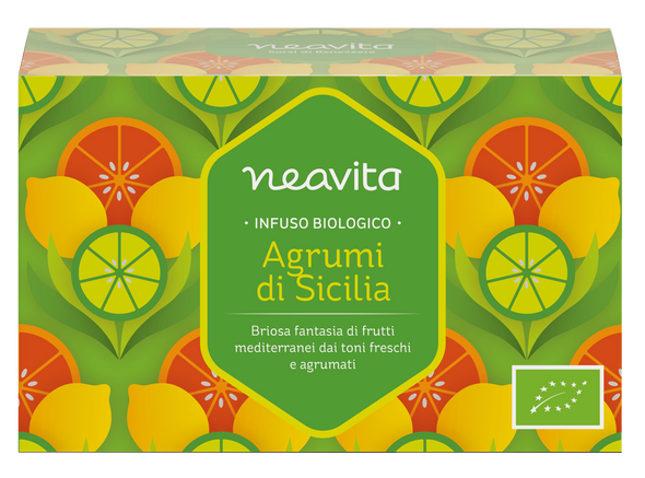 Neavita - Agrumi di Sicilia Infuso Biologico Rinfrescante e Solare Confezione 15 Filtri