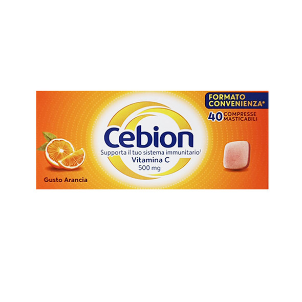 Procter&Gamble Cebion Masticabile Arancia Integratore Difese Immunitarie Confezione 40 Compresse