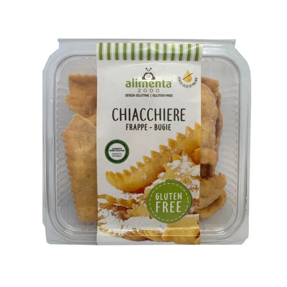 Alimenta 2000 Chiacchiere Senza Glutine e Senza Lattosio  Confezione 129 Gr
