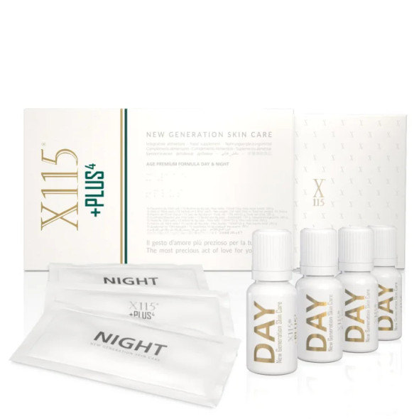 X115 - Plus 4 Notte Collagene Bifasico 15 Flaconcini + 15 Bustine