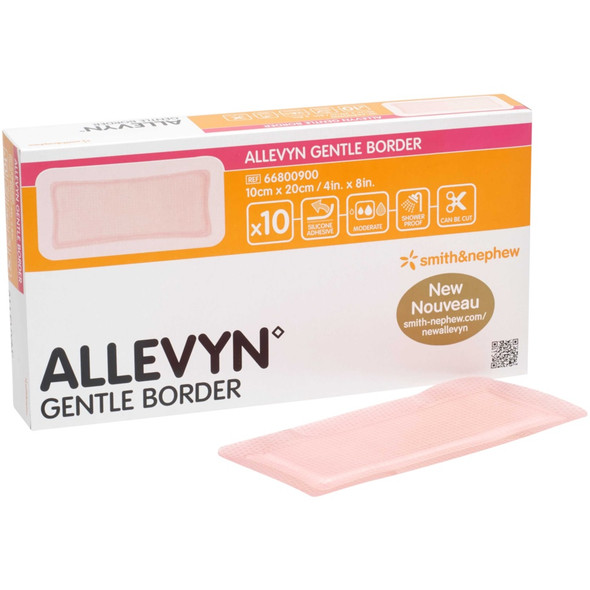 Allevyn - Gentle Border Dressing 10x20 Cm Confezione 10 Pezzi