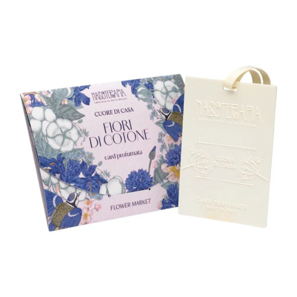 Nasoterapia - Cuore di Casa Flower Market Card Profumate Fiori di Cotone Confezione 10 Pezzi