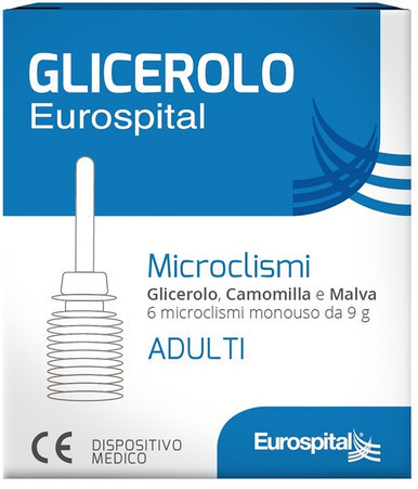 Eurospital - Glicerolo Microclismi Adulti Soluzione Lassativa Efficiente Confezione 6 Microclismi