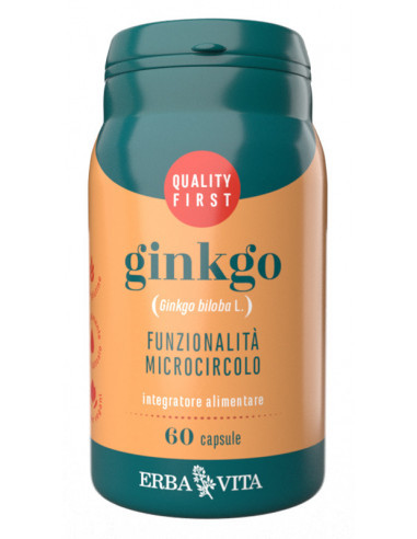 Erbavita Ginko Integratore Mente Confezione 60 Capsule