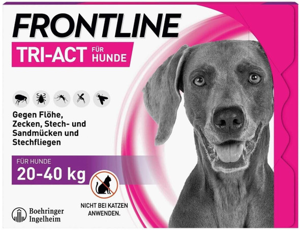 Frontline - Tri-Act Antiparassitario Cani 20 a 40 Kg  Confezione 6 Pipette