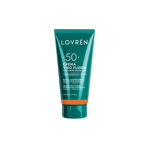 Lovren - Crema Viso Fluida Solare Spf50+ Confezione 50 Ml