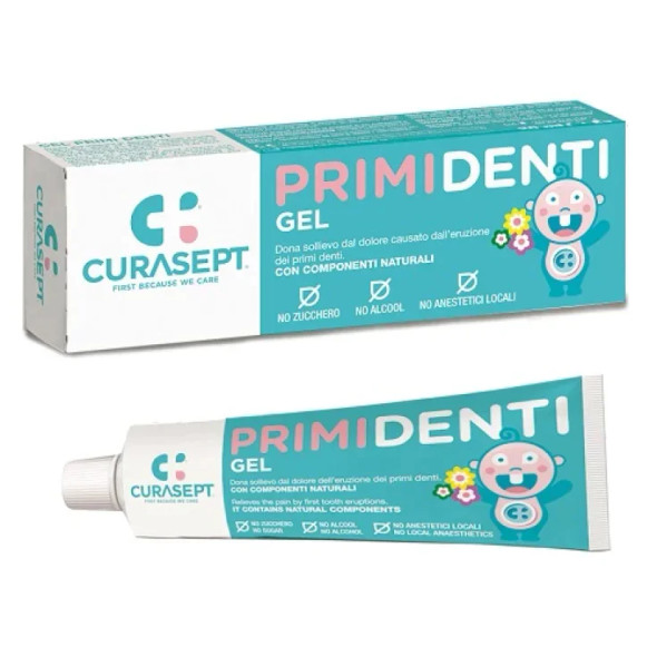 Curasept - Primi Denti Gel Sollievo Dolore Per Bambini Da 0-6 Mesi Confezione 20 Ml