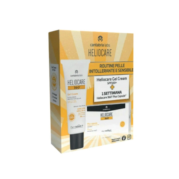 Heliocare - 360 Kit Gel Crema Viso Solare Spf100 + Capsule 360 Plus