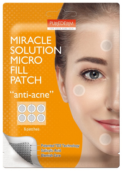 Purederm - Miracle Solution Micro Cerotti Viso Anti Imperfezioni Acne Confezione 6 Pezzi