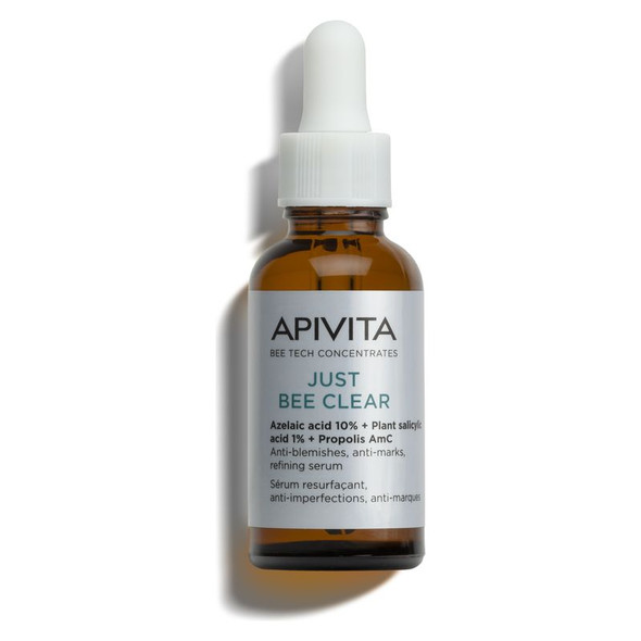 Apivita - Just Bee Clear Siero Viso Perfezionatore Anti Segni All'Acido Azelaico Confezione 30 Ml