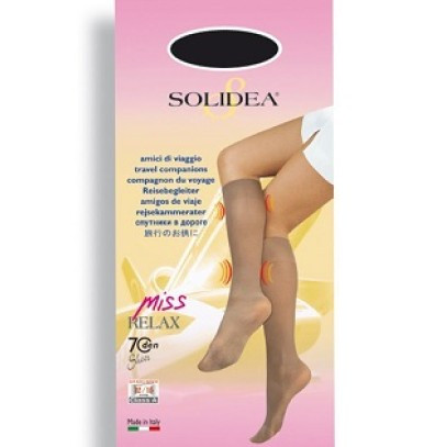 Solidea - Miss Relax Gambaletto 70 Denari Nero Taglia 2 M Confezione 1 Paio