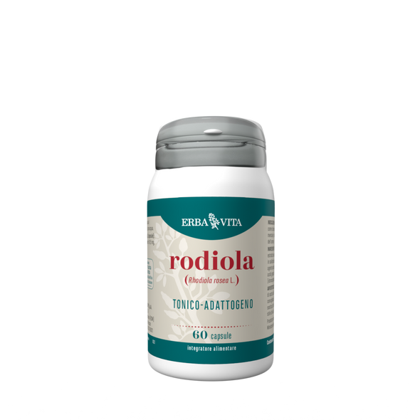 Erbavita - Rodiola Integratore Alimentare Tonico Contro Stanchezza Fisica e Mentale Confezione 60 Capsule