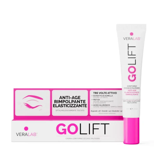 Veralab - Go Lift Crema Contorno Occhi e Palpebre Rimpolpante ed Elasticizzante Confezione 15 Ml