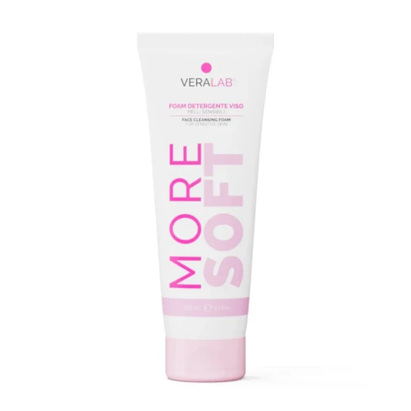 Veralab More Soft Mousse Detergente Viso Lenitivo e Protettivo  Confezione 125 Ml