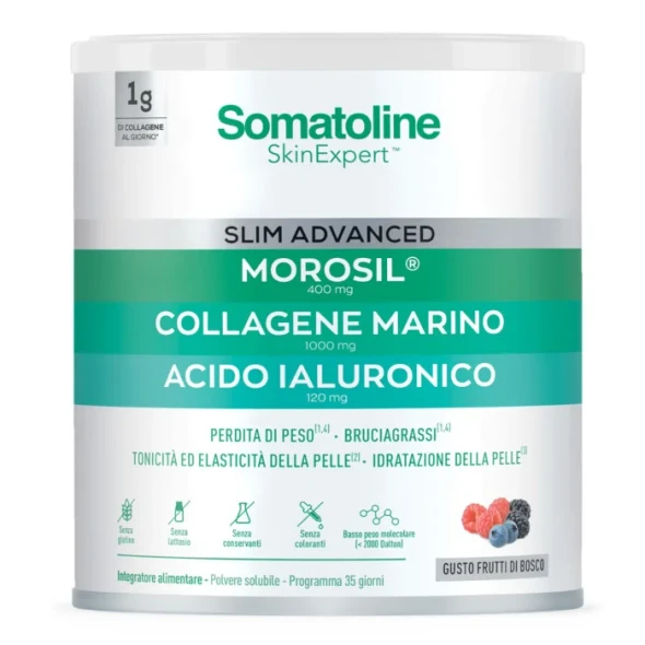 Somatoline - Slim Advanced Integratore Brucia Grassi In Polvere Gusto Frutti Di Bosco Confezione 275 Gr