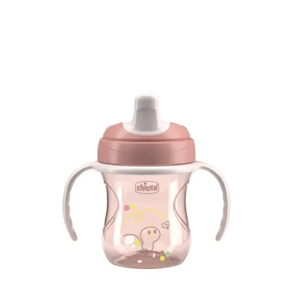 Chicco - Tazza Training Rosa 6M+ Sistema Antigoccia Confezione 1 Pezzo