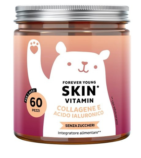 Bears With Benefit - Forever Young Skin Integratore Vitaminico Antietà Con Collagene E Acido Ialuronico Confezione 60 Caramelle