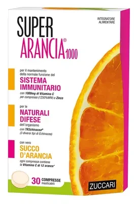 Zuccari - Super Arancia 1000 Integratore Alimentare Per Difese Immunitarie Confezione 30 Compresse