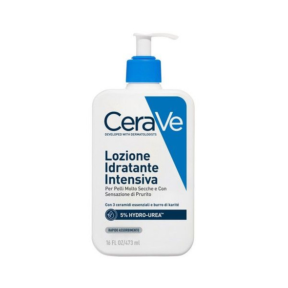 CeraVe - Lozione Idratante Intensiva Pelle Secca 5% Urea Confezione 473 Ml