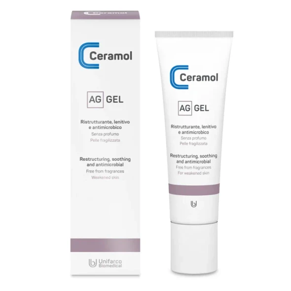 Ceramol - Ag Gel Ristrutturante Lenitivo E Antimicrobico Pelle Fragilizzata Confezione 30 Ml