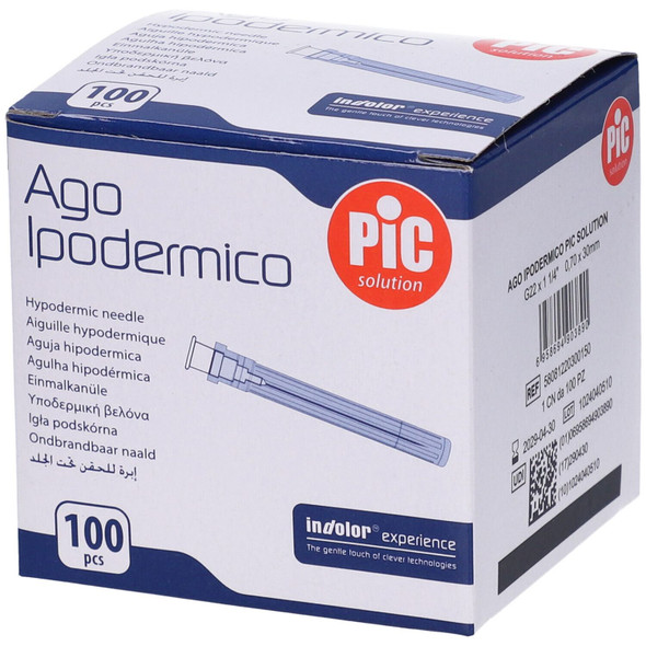 Pic - Ago Ipodermico G22 X 1 1/4 Nero Confezione 100 Pezzi