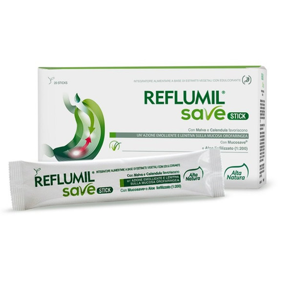 Reflumil - Save Integratore Alimentare Antireflusso Ed Emolliente Confezione 20 Stick