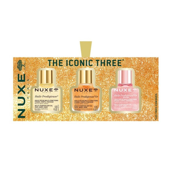 Nuxe - Cofanetto Natale The Iconic Three Huile Prodigieuse Multifunzione Confezione 3 Pezzi