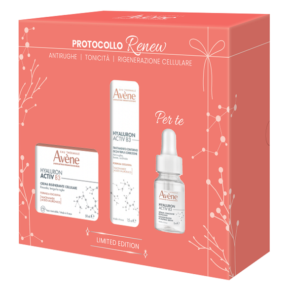 Avène - Cofanetto Natale Hyaluron Activ B3 Crema Rigenerante + Siero + Contorno Occhi  Confezione 3 Pezzi
