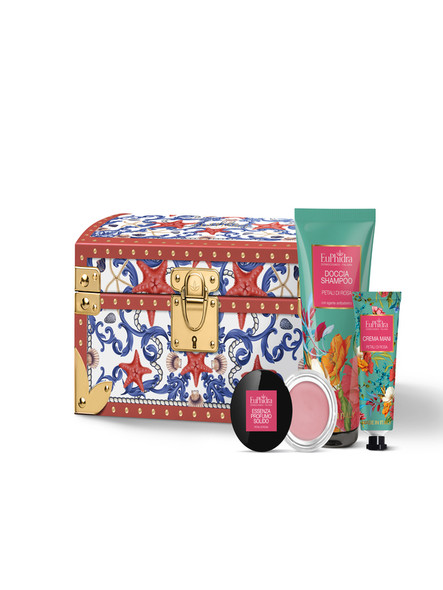 Euphidra - Cofanetto Natale Cartolina Mare Doccia Shampoo+Crema Mani+Profumo Solido Confezione 3 Pezzi