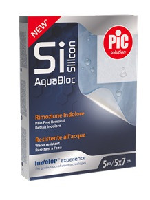 Pic - AquaBloc Silicon Cerotto Resistente All'Acqua Rimozione Indolore 5x7 Cm Confezione 5 Pezzi