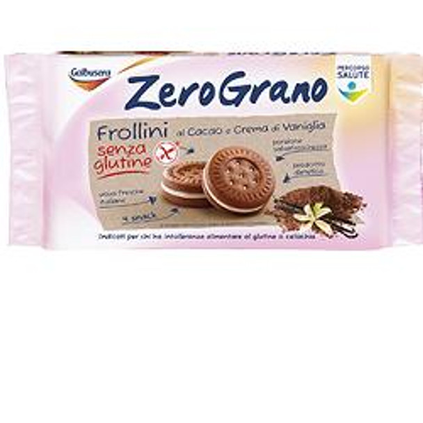 Galbusera - Zerograno Frollini Cacao e Crema Vaniglia Senza Glutine Confezione 160 Gr