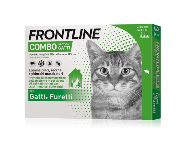 Frontline Combo - Spot On Gatti E Furetti Confezione 3 Pipette