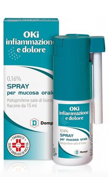 Oki - Infiammazione E Dolore Spray 0,16% Confezione 15 Ml