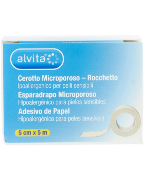Alvita - Cerotto Microporoso Rocchetto 5X5 Cm Confezione 1 Pezzo