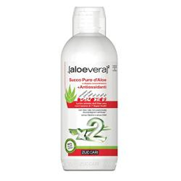 Zuccari - Aloevera2  Succo Puro D' Aloe + Antiossidante Confezione 1 Litro