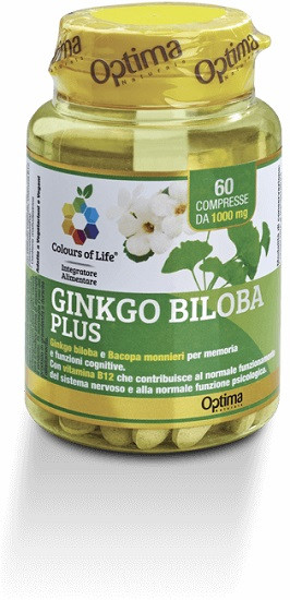 Optima naturals - Colours of Life Ginkgo Biloba Plus Confezione 60 Compresse 