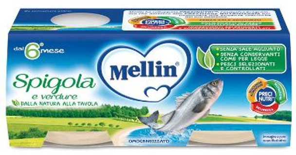 Mellin - Omogeneizzato Spigola Confezione  2X80 Gr